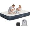 NALONE Materasso Gonfiabile Matrimoniale Con Pompa Integrata 191x137x33cm | Letto Gonfiabile Matrimoniale Autogonfiante, Materasso Per Campeggio e Letto Ospiti