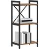 vidaXL Libreria Legno vecchio 40 x 30 x 85 cm Legno multistrato, Libreria Industriale Moderna, Scaffale a più livelli, Mobile Decorativo per Organizzare Casa
