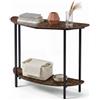 SOARS Tavolo Consolle Ingresso Mezza Luna a 2 Ripiani, 100 x 24 x 80 cm