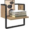 vidaXL Scaffale da parete Rovere Artigianale 30 x 25 x 30 cm, Soggiorno, Mensola a Sospensione, Storage Retangolare, Unità da Muro, Legno Ingegnerizzato, Design Minimalista