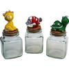 DLM Bomboniere DLM 34524 (Kit 12 Pezzi) Barattolo in Vetro Quadrato con Animali Animaletti Gatto Gattino Pesce Tartaruga Laurea Tesi Cappello Pergamena Portafortuna Portaconfetti Segnaposto bomboniera