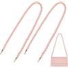 BENECREAT 2 pz di Tracolle Intrecciate per Borsa, Tracolle di Ricambio in Similpelle PU Lunghe 1.2m con Moschettoni in Metallo per Borse A Tracolla e Borsette, Installazione Facile, Roso