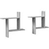 vidaXL Mensole a Parete 2pz Grigio Sonoma 50x12x50 cm in Truciolato, scaffale a muro, scaffale espositivo, espositore a muro, scaffale pensile