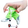 liumhuki Mini Monopattino da Dita in Metallo, Metal Finger Scooter Set, Monopattino Giocattolo per Dita con Scarpe e Pantaloni, Giocattolo Educativo per Adulti e Bambini, Regalo da Festa
