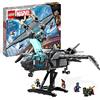LEGO Marvel Il Quinjet degli Avengers, Astronave Giocattolo per Bambini con Minifigure di Thor, Iron Man, Vedova Nera, Loki e Capitan America, Saga dell'Infinito 76248