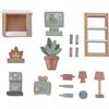 Little Dutch 7118 - Set da gioco in legno FSC per casa delle bambole, 17 pezzi