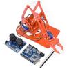 ReachMall Kit braccio robotico acrilico 4DOF fai da te elettronica con artiglio per apprendimento a vapore e progetti creativi per ragazzi dai 14 anni in su per ARDUINO (Orange pro)