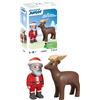 PLAYMOBIL Junior Figura Babbo Natale e Renna 71894