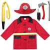 Fartoni Costume Pompiere 3 4 5 6 7 Completo Di Giacca Cappello E Accessori Ideale Per Feste A Tema Carnevale E Halloween Vestito Pompiere 3 4 5 6 7