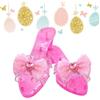 Generico Scarpe da Principessa - Pantofole, PP Sintetico Calzatura Antiscivolo, Doppio Accessorio Costume, Rigido Diamante | Gioco Ruolo per Bambine & Piccole