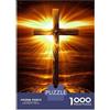 KZQNXHJPRL Croce Luce Dorata Puzzle 1000 Pezzi per Adulti Carta Gioco di Puzzle 1000 Pezzi Relax Decorazione Regalo 70x50cm/1000pcs