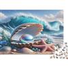 UVTMWVTCUSIQ Puzzle 1000 pezzi Conchiglia Oceano in carta per adulti Carta spessa educativo esercizio mentale Puzzle tema mare decorazione parete 38x26cm/1000pcs