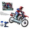 Generico Moto Radiocomandata Gigante per Bambini Moto con Pilota Telecomandata MotoCross con Effetto Fumo Marmitta Maxi Scala 1:10 con Luci Battery Pack Sprint Super Veloce Motocicletta Acrobatica Drifting