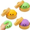 Crunier 3 pezzi Dumpling Squishy,Ravioli Squishy Con Vaporiera