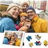 Vanshue Puzzle personalizzati per adulti, 300 pezzi, puzzle personalizzati in legno con cornice bianca, ritratto di animali domestici, immagine paesaggistica, puzzle personalizzato per famiglia, amici, regalo