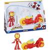 SPIDEY AND HIS AMAZING FRIENDS Hasbro Marvel, Spidey e i suoi fantastici amici, playset di Iron Man e motocicletta giocattolo