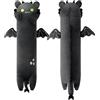 shownicer Peluche a forma di drago, gatto, giocattolo di peluche, regalo per adulti e bambini, 3 anni (nero, 50 cm)