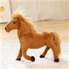 champracer Peluche a forma di cavallo, 32 cm, realistico, in piedi, con cavallo, peluche (cavallo marrone scuro)