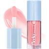 Fleeky Brow Fleeky Glowy Lip Oil - Olio naturale e nutriente per labbra - Cura delle labbra per tutto il giorno - Leggero e non appiccicoso - Rosa melone, Peach Pink, Berry Red (Peach Pink)