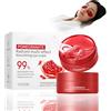 LOOUXC 60Pcs Patch Occhi Antirughe, Maschera per Gli Occhi, Cerotti Rassodanti e Contorno, Rimozione Patch Occhiaie e Borse e Puffiness, Rassoda la Pelle degli Occhi, Effetto Idratante e Antietà-Rosso