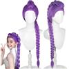 HshDUti Parrucca R-umi Hunter Cosplay Per Bambini - Parrucca Cosplay Da Anime Hunters Per Donne E Uomini, Trecces Viola Realistiche Capelli Da Cantante Pop Per Abbigliamento Quotidiano (Viola)