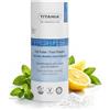 TITANIA Polvere per piedi - lega sudore, umidità e odori | rinfrescante con ossido di zinco e mentolo e profumo di agrumi per un clima piacevole del piede | Vegano, senza microplastica, 100 g