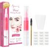 Beauty7 Penna di cera naturale vegana con formula appiccicosa, 20 carte | More Sticky Brow Wax Kit, No Heat Professional Facial Hair Remover, cera stick per corpo, viso e bikini set vegano