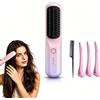 Dyiouxin Spazzola Lisciante per Capelli Senza Fili, Mini Spazzola Lisciante per Capelli, Piastra Portatile Senza Fili 3 Temperature (160-180-200℃), ideale per i viaggi e l'uso quotidiano,Farbverlauf