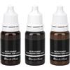 LIZEALUCKY Inchiostro per tatuaggi per microblading, 3 pigmenti per sopracciglia marrone scuro chiaro nero per esercitarsi 24 ml