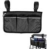 EBHO Borsa per Sedia a Rotelle con Tasche di Stoccaggio per Bracciolo Sedia a Rotelle Laterale bracciolo con Strisce Riflettenti Sedie