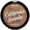 NYX Professional Makeup Bronzer Viso e Corpo California Beamin', Polvere pressata illuminante, Grande formato, Formula vegana, Finish satinato, 14 g, Shade: The Golden One