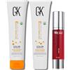 GK Hair Set Shampoo e Balsamo alla Cheratina Senza Solfati e Parabeni 100 ml + Tibolli Desired Hair Oil 50 ml, Bundle Trattamento Capelli Idratante
