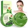 Zoomara 60 Pezzi Aloe Vera Maschera Occhi,Patch Occhi Idratanti con Aloe Vera, Idratanti Eye Patch, Rimuovi pach occhi per borse e occhiaie, Contorni degli occhi più lisci e più solidi