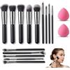 ZZHBOO 14 Pennelli Make Up, Pennelli Trucco Professionale Set, Pennelli da Trucco, 2 Spugne per il Trucco, Kit Pennelli da Trucco Completo per Principianti e Professionisti