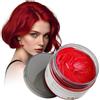OCHILIMA Cera colorata temporanea per capelli, colore rosso, 120 g, facilmente lavabile, per donne e uomini, adatta per feste, cosplay e Halloween