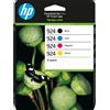 HP Confezione da 4 cartucce di inchiostro CMYK originali HP 924