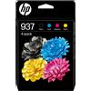 HP Confezione da 4 cartucce di inchiostro CMYK originali HP 937