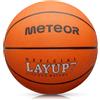 meteor Palla Basket Pallone Basketball - Taglia 5 o 6 o 7 - Giovani & Adulti Ideale per Formazione Pallacanestro - Layup