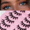 AKARABEAUTYLASHES Ciglia Finte Naturali 7 Paia 3D Ciglia Finte False Eyelashes Visone Artificiale (3D-BN12)