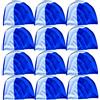 3asyglide Cuffie da Nuoto in Poliestere da 12 Confezioni per Cappello da Bagno per Bambini Junior Junior in Tessuto di Poliestere (Reale e Bianco, Adulto)