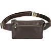Hixingo Marsupio Uomo Donna Marrone Pelle Marsupio Running Piccolo Marsupio Sportivo con Cintura Regolabile Marsupio Borsa Borsa a Tracolla per Corsa Ciclismo Escursionismo (21x3.5x13.5cm,Marrone)