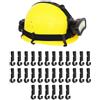 Accarugty Confezione da 30 clip per fari, in plastica ABS, ganci per casco per montaggio luce casco duro, accessori di fissaggio sicuri per campeggio, escursionismo, lavori di costruzione, nero