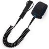 gaoduanluoluo 10 Piedi SUP Surf Leash, 7mm Laccio di Sicurezza da Surf, Lacci Spirale Regolabile per Stand Up Paddle Board Kayak (Nero)