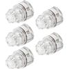 Haofy Luce LED per Esca da Pesca, 5 Pezzi, Design a Diamante, Lampeggiante Automatico per la Pesca d'Acqua Dolce (White)