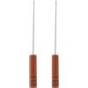 SHINEOFI 2 Pezzi Ago per Innesco per Carpe in Acciaio Inossidabile con Manico in Legno Antiscivolo, Strumento Portatile per Esche Vive e Vermi per Pesca in Mare e Pesca Selvatica