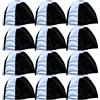 3asyglide Cuffie da Nuoto in Poliestere da 12 Confezioni per Cappello da Bagno per Bambini Junior Junior in Tessuto di Poliestere (Nero e Bianco, Adulto)