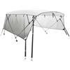 vidaXL Bimini Prua con Pareti Laterali Rete 4Archi 243x(200-213) x137cm, Bimini per imbarcazione, tendalino per Barca, Copertura per imbarcazione