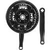 Domary Guarnitura per Bicicletta Set Guarnitura per Bici 24 34 42T 170mm Acciaio Ad Alto Tenore di Carbonio Foro Quadrato Copricatena Tripla Bici da Strada Mountain Bike a Vel