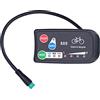 PUSOKEI Displaymetro per Bici Elettrica 36V 48V per KT‑LED880 |Accessorio per Bicicletta Elettrica con Connettore Maschio a 5 Pin