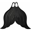 AsrMyjcx Monofin Allenamento Nuoto Fin Piscina Silicone Gomma Coda Sirena Supporto Tecnico Allenamento Adatto a Nuoto Piscina Fotografie Subacquee Attività Ricreative , Nero Elegante , 40-42